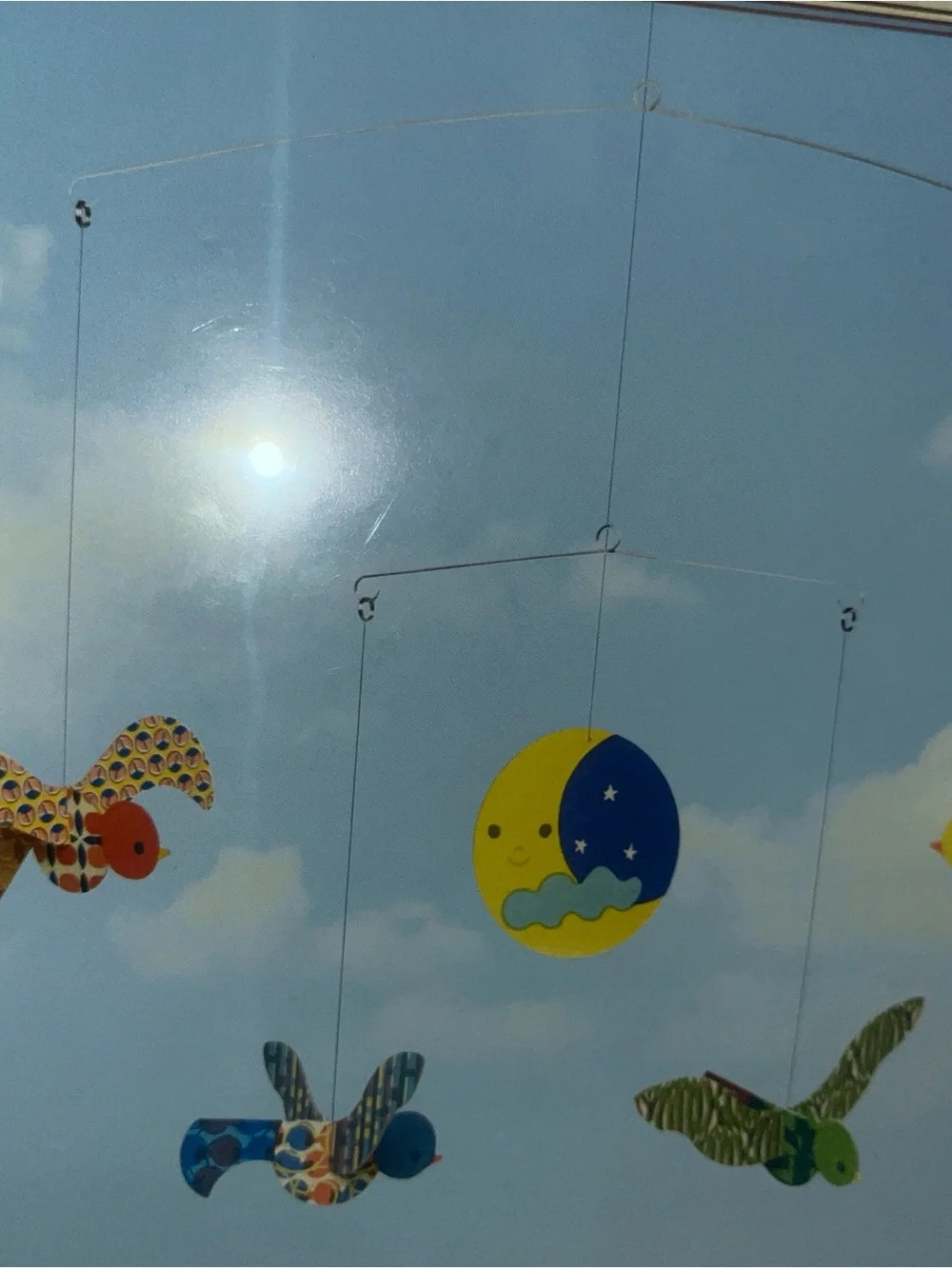 Birds In Flight Mobile by Jung Teruda- Multicolor Baby Nursery Mobile DIY